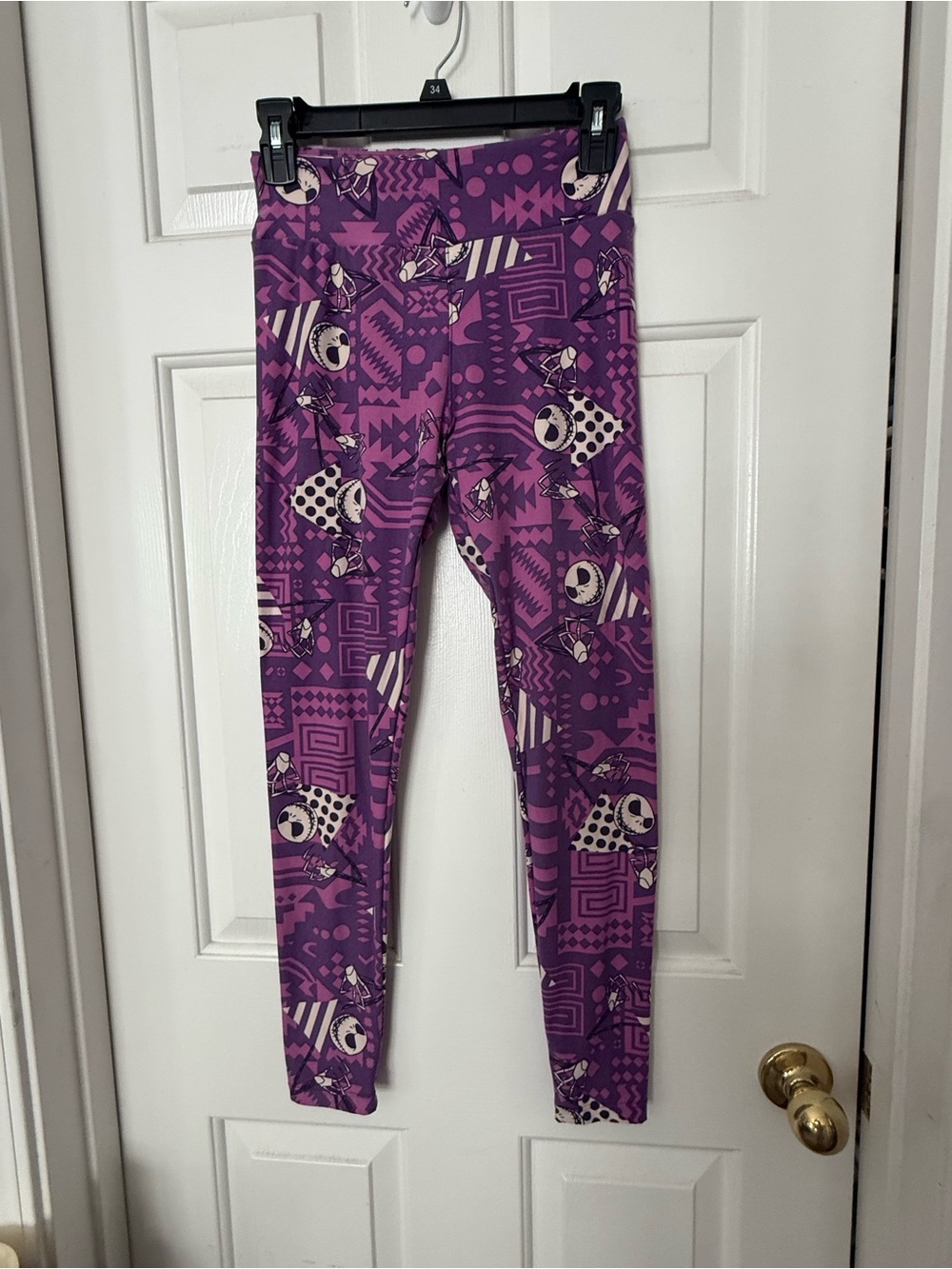 Moving sale! Make offer! LuLaRoe Purple Geometric Jack Skellington Leggings